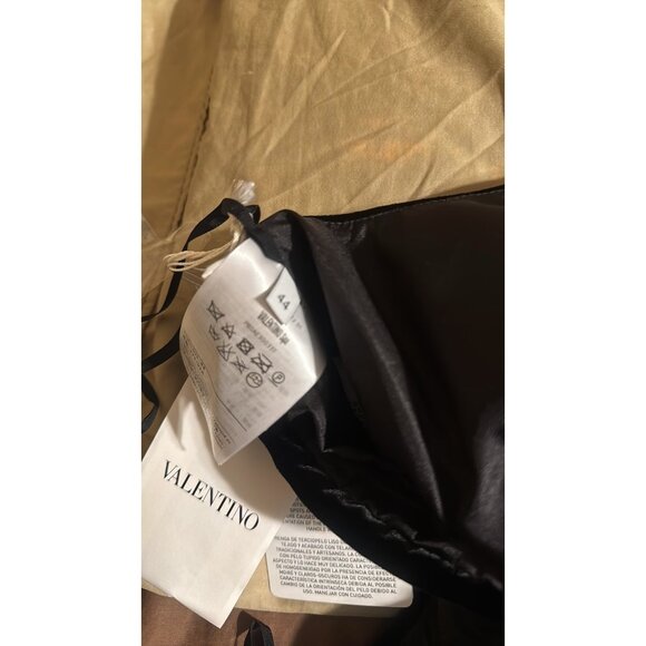 Valentino Velvet Halter Crop Top Black Size 10 - Picture 7 of 7
